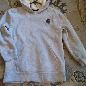 Carhartt NEW gray hoodie with black logo size 10-12